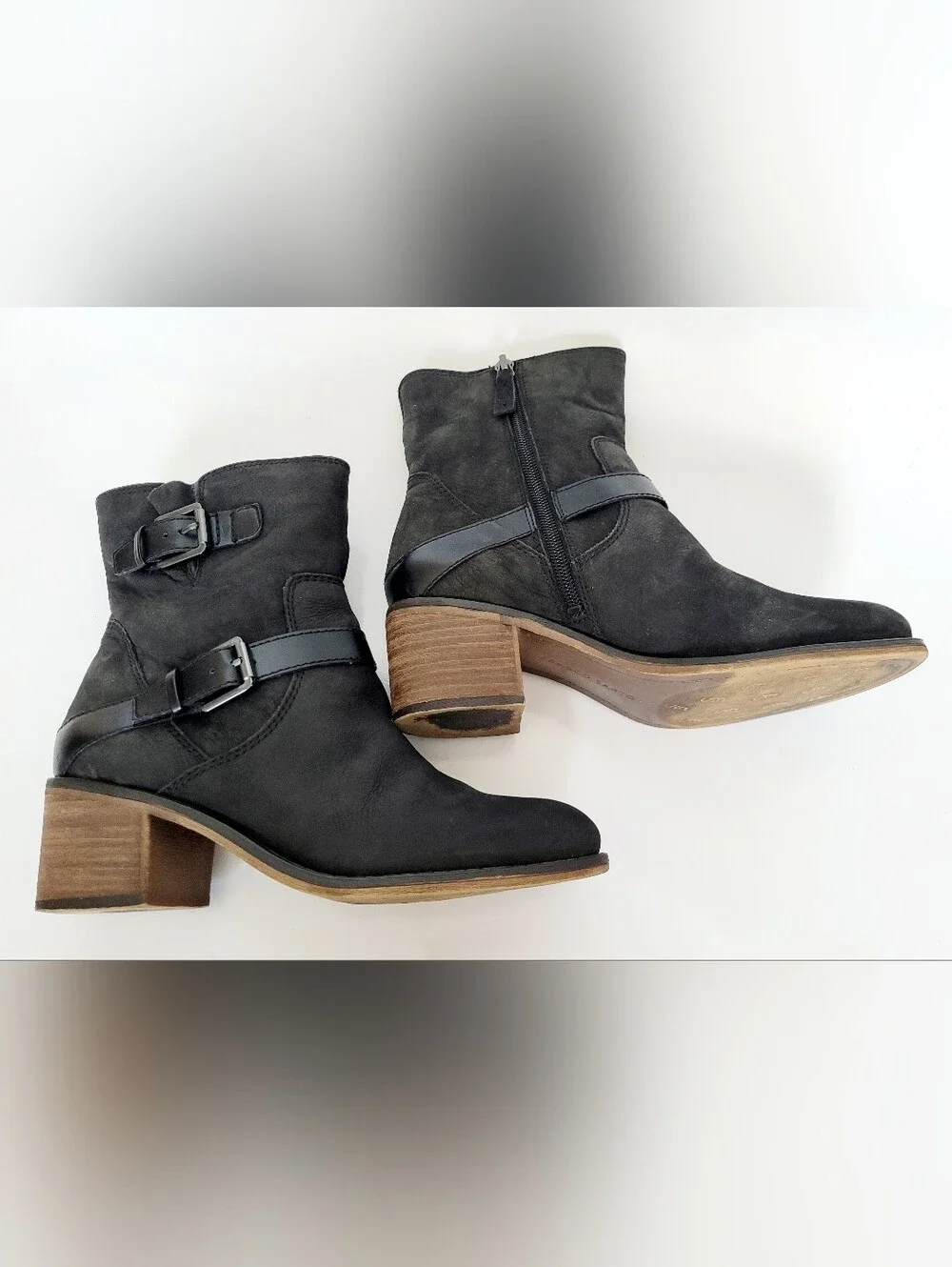 Franco Sarto Larisa 2 Nubuck Leather Moto Ankle Boots 2